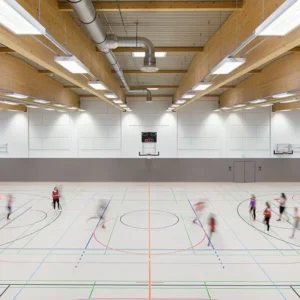 Linoleum sports floors